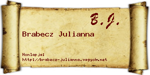 Brabecz Julianna névjegykártya